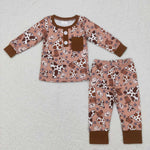 BLP0347 Western Boots Brown Boy Pajamas