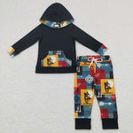 BLP0355 Western Cowboy Hoodie Boy's Set