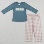 BLP0381 Embroidery Hunting Mallard Deer Boy Set