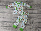 BLP0411 Cartoon Green Girl's Pajamas