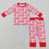 BLP0416 Love Red Girl Pajamas Set