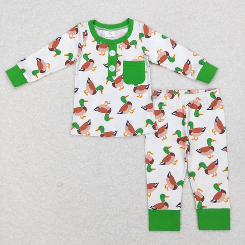 BLP0419 Mallard Green Boy Pajamas Set