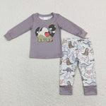 BLP0430 Dinosaur Love Grey Boy Set