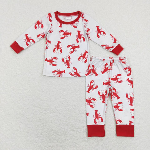 BLP0441 Crawfish Red Boys Pajamas Set