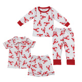 BLP0441/BSSO0390 Crawfish Red Kids Sibling Matching Clothes