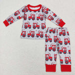 BLP0449 Truck Love Red Boys Pajamas Set