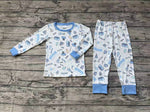 BLP0470 Happy Birthday Blue Boys Pajamas Set