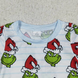 BLP0475 Bamboo Christmas Green Animal Boys Pajamas Set