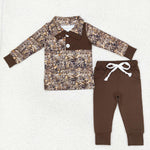 BLP0495 Hunting Camo Pullover Boys Set
