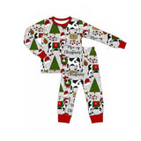 BLP0513 Merry Christmas Cow Boys Pajamas Set