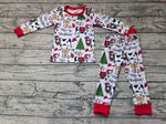 BLP0513 Merry Christmas Cow Boys Pajamas Set