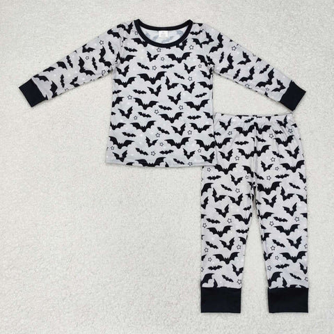 BLP0520 Halloween Bat Black Boys Pajamas Set