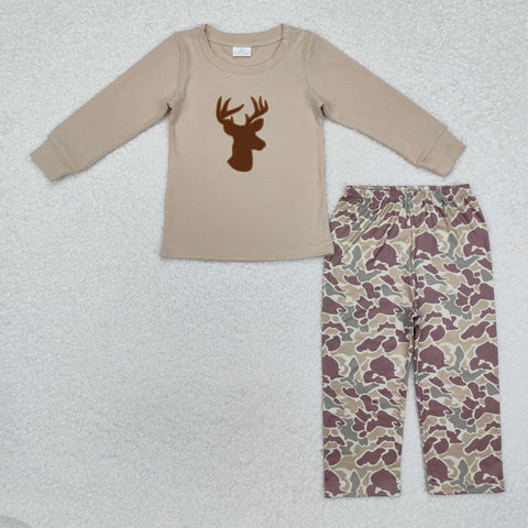 BLP0530 Embroidery Hunting Elk Camo Boys Set