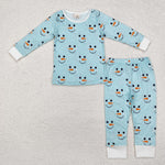 BLP0543 Bamboo Snowman Blue Boys Set