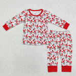 BLP0558 Bamboo Christmas Elf Red Boys Pajamas Set