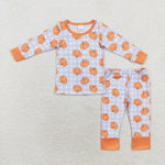 BLP0584 Bamboo Pumpkin Orange Boys Pajamas Set