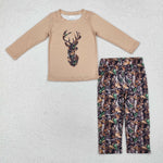 BLP0615 Hunting Elk Camo Brown Boys Set