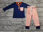 BLP0627 Orange Stripe Boys Set