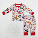 BLP0650 Christmas Cartoon Mouse Red Boys Pajamas Set