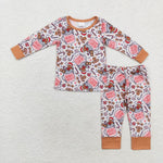 BLP0676 Bamboo Christmas Gingerbread Boys Pajamas Set