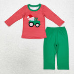 BLP0679 Embroidery Christmas Truck Santa Boys Set