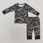 BLP0708 Bamboo Hunting Camo Boys Pajamas Set