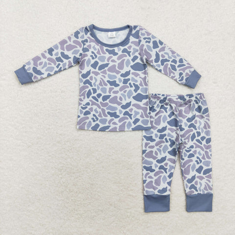 BLP0709 Bamboo Hunting Camo Grey Boys Pajamas Set