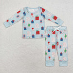 BLP0716 Bamboo Christmas Gift Boys Pajamas Set