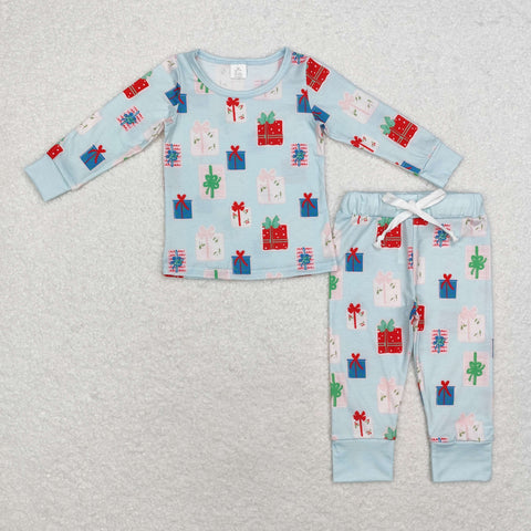 BLP0716 Bamboo Christmas Gift Boys Pajamas Set