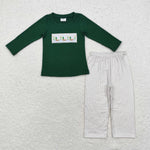 BLP0717 Embroidery Mallard Green Boys Set