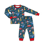 BLP0747 Christmas Cartoon Mouse Boys Pajamas Set