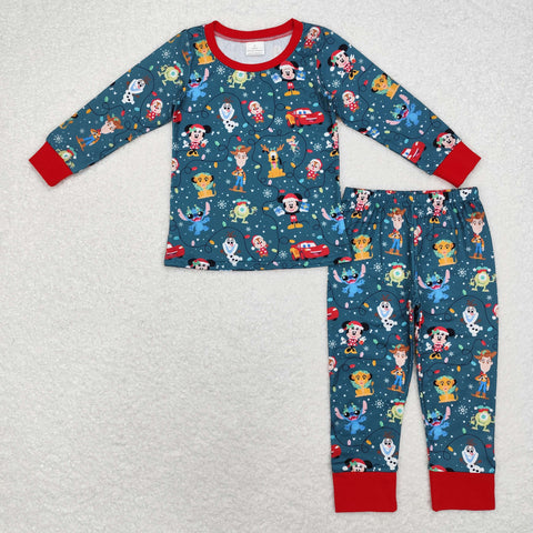 BLP0747 Christmas Cartoon Mouse Boys Pajamas Set