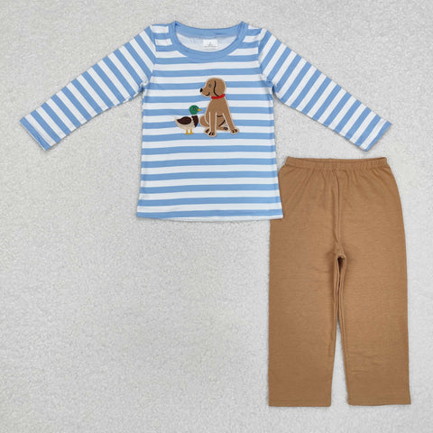 BLP0805 Embroidery Mallard Dog Boys Set