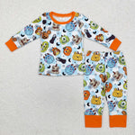 BLP0809 Halloween Cartoon Pumpkin Boys Pajamas Set