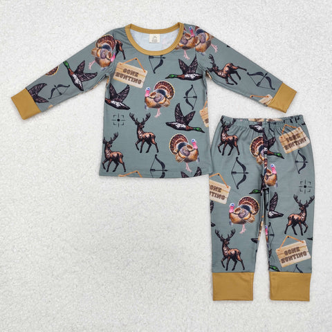 BLP0819 Bamboo Gone Hunting Mallard Boys Pajamas Set