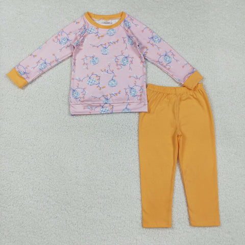 BLP0835 Pumpkin Orange Boys Pajamas Set