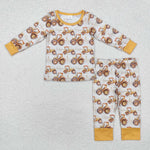 BLP0856 Bamboo Truck Yellow Boys Pajamas Set