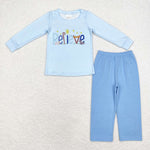 BLP0904 Believe Jesus Blue Boys Set