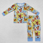 BLP0915 Bamboo Western Cowboy Boys Pajamas Set