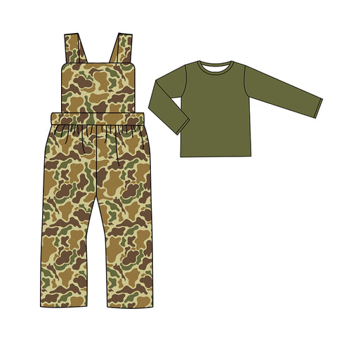 Preorder 10.08 BLP0973 Hunting Camo Overall Boy's Set