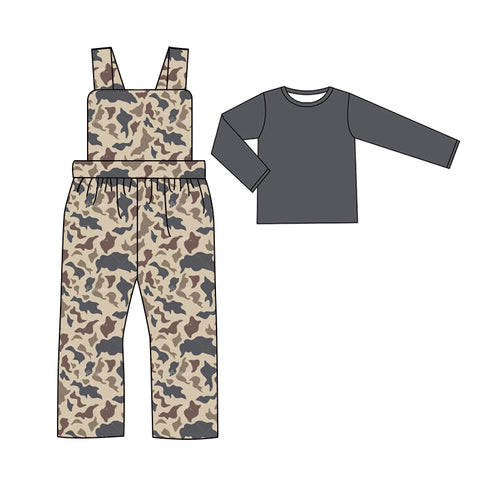 Preorder 10.08 BLP0974 Hunting Camo Overall Boy's Set