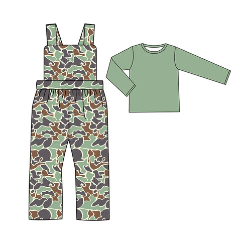 Preorder 10.08 BLP0975 Hunting Camo Overall Boy's Set