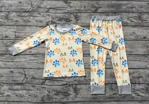 Preorder BLP0976 Cartoon Blue Dog Boys Pajamas Set