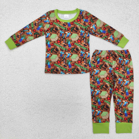 BLP1024 Cartoon Game Boys Pajamas Set