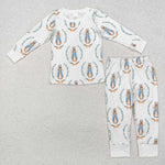 BLP1029 Easter Cartoon Rabbit Boys Pajamas Set