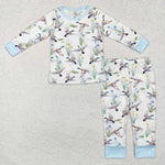 BLP1034 Bamboo Mallard Ducks Boys Pajamas Set