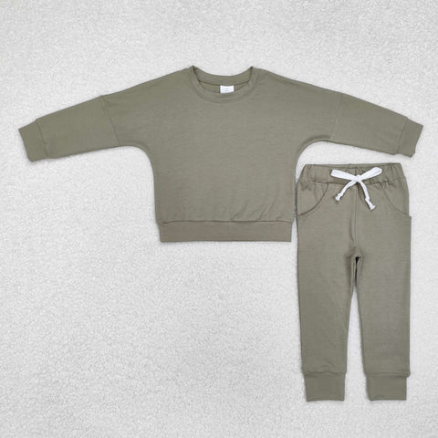 BLP1054 Green Solid Sweater Boys Set