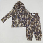 BLP1064 Hunting Camo Hooded Boys Jogger Set