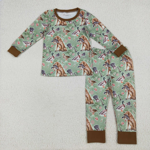 BLP1070 Hunting Mallard Ducks Boys Pajamas Set