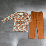 Preorder Samples BLP1193 Embroidery Halloween Pumpkin Camo Boys Set